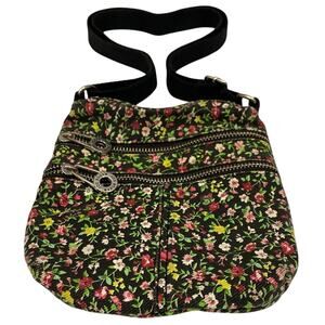 Vintage Joe Boxer Floral Canvas Crossbody Purse Bag y2k 2000s 90s Retro Boho 00s